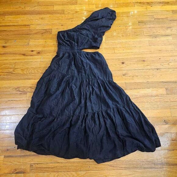 Velvet by Graham Spencer Giselle Maxi Dress Size L One Shoulder - Picture 7 of 9